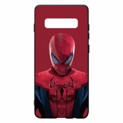 Чехол для Samsung S10+ Spiderman low poly - PrintSalon