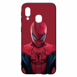 Чехол для Samsung A40 Spiderman low poly - PrintSalon