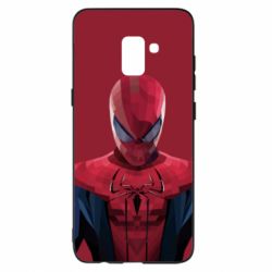 Чехол для Samsung A8+ 2018 Spiderman low poly - PrintSalon