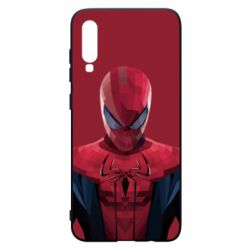 Чехол для Samsung A70 Spiderman low poly - PrintSalon