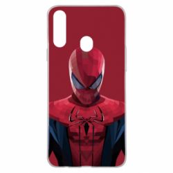 Чехол для Samsung A20s Spiderman low poly - PrintSalon