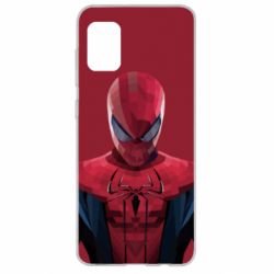 Чехол для Samsung A31 Spiderman low poly - PrintSalon