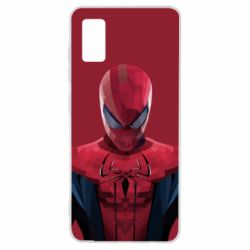 Чехол для Samsung A41 Spiderman low poly - PrintSalon