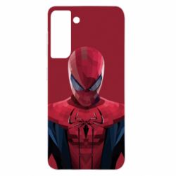 Чехол для Samsung S21 Spiderman low poly