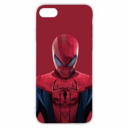 Чехол для iPhone 8 Spiderman low poly - PrintSalon