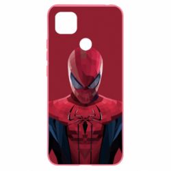 Чехол для Xiaomi Redmi 9c Spiderman low poly - PrintSalon