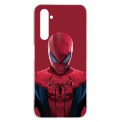 Чехол для Realme 6 Pro Spiderman low poly - PrintSalon