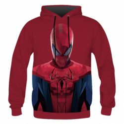 Мужское 3D худи Spiderman low poly - PrintSalon