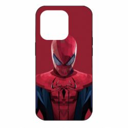 Чехол для iPhone 14 Pro Spiderman low poly - PrintSalon