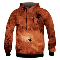 Детское 3D худи Spiders-PrintSalon Детское 3D худи Spiders