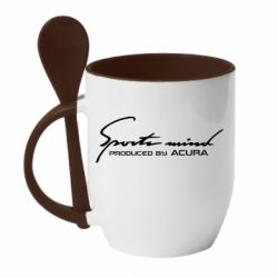 Чашка с ложкой Sport mini produced by acura - PrintSalon