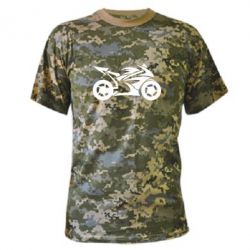 Камуфляжная футболка Спортивный байк - PrintSalon