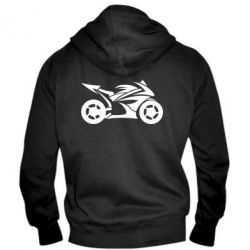 Мужское худи на молнии Спортивный байк - PrintSalon