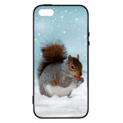 Чехол для iPhone5/5S/SE Squirrel with nut - PrintSalon
