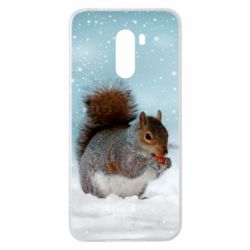 Чехол для Xiaomi Pocophone F1 Squirrel with nut - PrintSalon