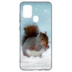 Чехол для Samsung A21s Squirrel with nut - PrintSalon