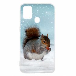 Чехол для Samsung M31 Squirrel with nut - PrintSalon