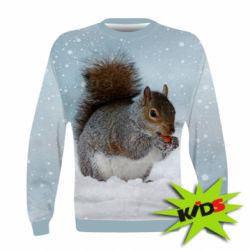 Детский 3D свитшот Squirrel with nut - PrintSalon