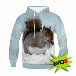Детское 3D худи Squirrel with nut - PrintSalon