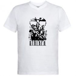 Чоловіча футболка з V-подібним вирізом Stalker Logo