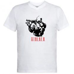 Чоловіча футболка з V-подібним вирізом Stalker