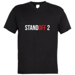 Мужская футболка  с V-образным вырезом Standoff 2 logo - PrintSalon