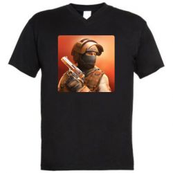 Мужская футболка  с V-образным вырезом Standoff 2 - PrintSalon