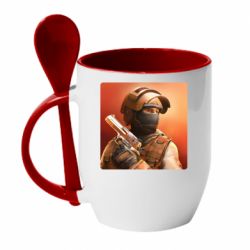 Чашка с ложкой Standoff 2 - PrintSalon
