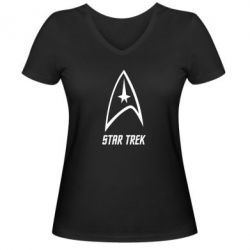 Женская футболка с V-образным вырезом Star Trek - PrintSalon