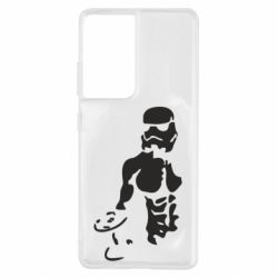 Чехол для Samsung S21 Ultra Star Wars с гантелей - PrintSalon