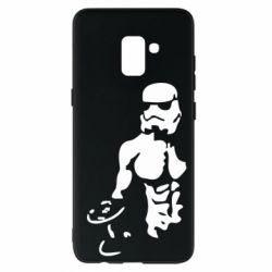 Чехол для Samsung A8+ 2018 Star Wars с гантелей - PrintSalon