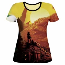 Женская футболка 3D Star Wars Two Sides-PrintSalon Женская футболка 3D Star Wars Two Sides