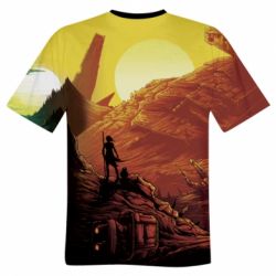 Мужская футболка 3D Star Wars Two Sides-PrintSalon Мужская футболка 3D Star Wars Two Sides