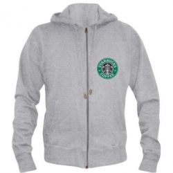 Мужское худи на молнии Starbucks Logo - PrintSalon