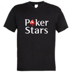 Мужская футболка  с V-образным вырезом Stars of Poker - PrintSalon