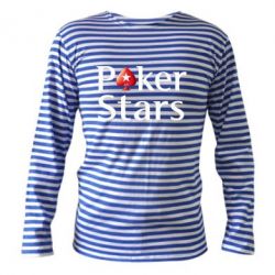 Тельняшка с длинным рукавом Stars of Poker - PrintSalon