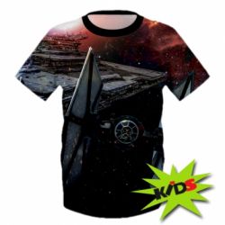 Дитяча 3D футболка Starships in space - PrintSalon