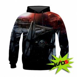 Дитяче 3D худі Starships in space