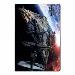 Блокнот з принтом Starships in space - PrintSalon