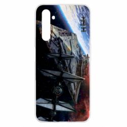 Чохол для Realme 6 Starships in space - PrintSalon