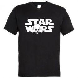 Мужская футболка  с V-образным вырезом StarWars Logo - PrintSalon