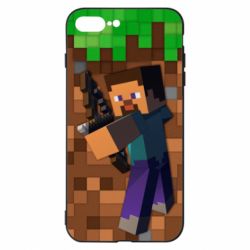 Чехол для iPhone 7 Plus Steve from game Minecraft - PrintSalon