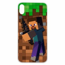 Чехол для iPhone Xs Max Steve from game Minecraft - PrintSalon