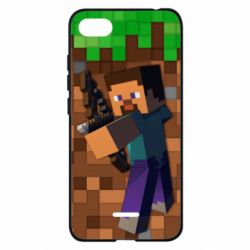 Чехол для Xiaomi Redmi 6A Steve from game Minecraft