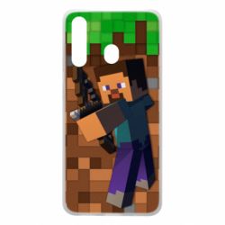 Чехол для Samsung A60 Steve from game Minecraft - PrintSalon