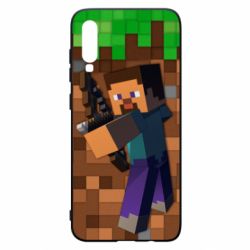 Чехол для Samsung A70 Steve from game Minecraft - PrintSalon