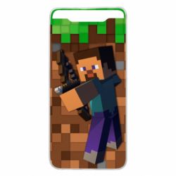Чехол для Samsung A80 Steve from game Minecraft - PrintSalon