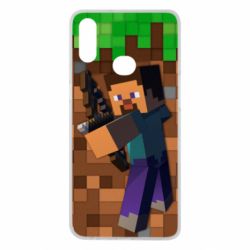 Чехол для Samsung A10s Steve from game Minecraft - PrintSalon
