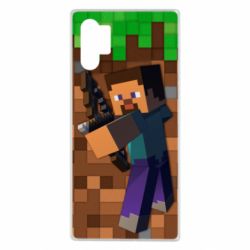 Чехол для Samsung Note 10 Plus Steve from game Minecraft - PrintSalon