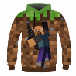 Мужское 3D худи Steve from game Minecraft